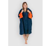 Dryrobe Fullzip Towel Robe Organic Cotton Poncho de surf bleu S