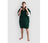 Dryrobe Fullzip Towel Robe Organic Cotton Poncho de surf vert M