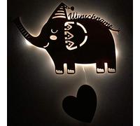 DRYSSON - Lampe de sommeil Bob l'éléphant personnalisé avec les noms de choix