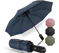 drytogo Parapluie pliant I Parapluie resistant vent fort I Umbrella léger 390 g I Petit parapluie compact Ø100 cm pour voyage et quotidien I Automatique ouverture/fermeture I Pour femmes et hommes I