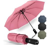 drytogo Parapluie pliant I Parapluie resistant vent fort I Umbrella léger 390 g I Petit parapluie compact Ø100 cm pour voyage et quotidien I Automatique ouverture/fermeture I Pour femmes et hommes I