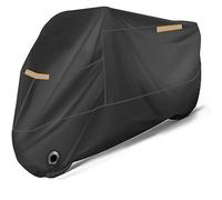 DRYUSFD Housse de Moto pour Piaggio MP3 350/500 2012-2020, Tissu Imperméable Bandes Réfléchissantes Protection Extérieure Toute l'année Accessoires Pièces,Black-XL