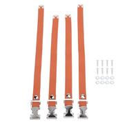 Drywall Stilts Straps Kit | Flexible Nylon, Aluminum Buckle - Secure Fit | Adjustable Stilts for Drywall/Painting/Shows | 4 Straps + Spacers + Screws (Brun)