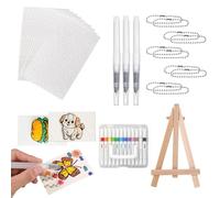 Dryxog 10 Pièces de Papier Texturé En Mousse Peinture Gonflante Kit Peinture Enfant Kit Creatif Enfant Magic Puffy Paint pour Magical 3D Effect Texture Painting Décoration