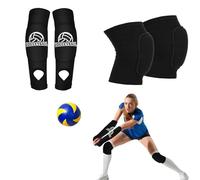 Dryxog 2 Pièces Volleyball Arm Sleeve Manchette Anti Uv Volleyball Ajustable Manchon Compression Mollet Manchon de Compression Bras Coudière Sportive Adaptée aux Hommes et Femmes (L)