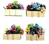 Dryxog 4 Pièces Aimants Réfrigérateur Mignons Forme Plantes Pot Fleur Mini Aimant Décoratif Petits Colorés Puissant Cadeau Personnalisé pour Maison Cuisine Bureau L'école Casier (Fleur de Perle)