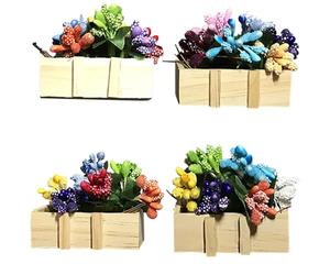 Dryxog 4 Pièces Aimants Réfrigérateur Mignons Forme Plantes Pot Fleur Mini Aimant Décoratif Petits Colorés Puissant Cadeau Personnalisé pour Maison Cuisine Bureau L'école Casier (Fleur de Perle)