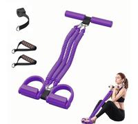 Dryxog 4 Pièces Bande de Resistance Musculation 3 Tubes, Elastique Musculation avec Poignées Antidérapantes, Pedal Resistance Band avec Poignée Respirante pour Abdominaux Bras Jambes (75livres)