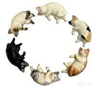 Dryxog 6 Pièces Aimants de Réfrigérateur Forme Chat Mignon Mini Aimants Décoratifs Kawaii Décoration Mignonne Frigo Animaux Magnetique Cadeau Personnalisé pour Cuisine Maison Tableau Blanc