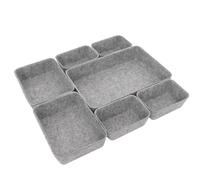 Dryxog 7 Pièces Organisateur Tiroir Rangement Feutre Organisateur Bureau Tiroir Empilable Boite Rangement Tiroirs Separateur Compartiment pour Table Maquillage Armoire Commode