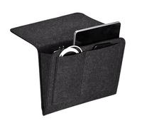 Dryxog Chevet Suspendu Vide Poche Lit Tablette Lit Mezzanine Rangement Feutre Rangement pour Bébé Suspendu Pochette Organisateur Pratique Organisate pour Vêtements Journal Stylo Magazine (Noir)