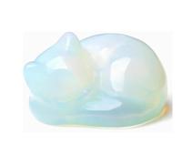 Dryxog Décoration Chat Décoration Mignonne pour Maison Bureau Statue Cadeau Lithothérapie Cadeaux Statue Jardin Exterieur Salon Figurine Chat Décorations Pierres Précieuses Polies Sculptées