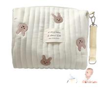 Dryxog Sacs à Langer Grande Contenance, Sac Bebe Attache Poussettes, Grande Capacité Coton, Sac a Langer Fourre Tout, Family Bag pour Maternité et Change Bébé pour et Weekender (Lapin)