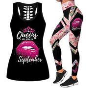 DRZHEAM Lot de 2 sweats décontractés pour femme - Motif tête de mort - Pour le yoga et le jogging (S, Black-g)