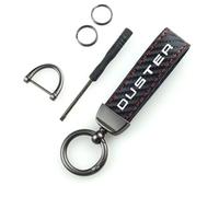 DRZTT Porte-clés de Voiture, pour Dacia Duster Clé de Voiture Anneau Homme et Femme Multifonction Voiture Accessoires,Red1