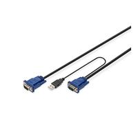 [DS-19233] Digitus Jeu de câbles consoles TFT 1xHD-15/M 1xVGA HD-15/M 2xPS2 1...