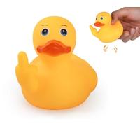 DS. DISTINCTIVE STYLE Grand doigt d'honneur jaune en caoutchouc Canard 7,6 cm Décoration de voiture drôle pour écran d'ordinateur