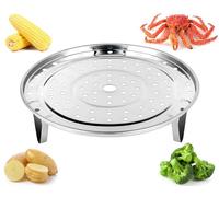 DS. DISTINCTIVE STYLE Grille de cuisson vapeur en acier inoxydable de 21,6 cm avec pieds amovibles pour cuiseur vapeur, autocuiseur instantané, panier vapeur multifonction