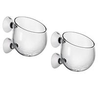 DS. DISTINCTIVE STYLE Lot de 2 pots de fleurs en verre de cristal avec 2 ventouses pour décoration d'aquarium