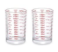 DS. DISTINCTIVE STYLE Lot de 2 tasses à mesurer de 120 ml avec 4 types d'échelle de mesure pour petite quantité de liquide (120 ml)