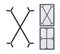 ds. distinctive style Lot de 2 tendeurs de drap de lit pour matelas Queen et King size, sangles élastiques réglables et clips d'angle, taille double XL