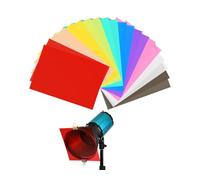 DS. DISTINCTIVE STYLE Lot de 20 feuilles en plastique colorées pour éclairage LED - Pour photographie - Filtre de lumière - Feuilles transparentes teintées
