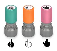 DS. DISTINCTIVE STYLE Lot de 3 tampons amusants à encreur pour doigt d'honneur - Cadeaux pour homme/femme