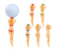 DS. DISTINCTIVE STYLE Lot de 6 tees de golf en plastique amusants pour homme, cadeaux de golf uniques pour homme, trucs de golf amusants, gadgets de golf essentiels de golf