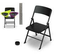 DS. DISTINCTIVE STYLE Mini chaise pliante noire à l'échelle 1/6 pour figurine de 30,5 cm - Meubles miniatures pour décoration de maison de poupée