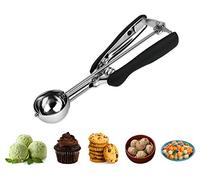 DS. DISTINCTIVE STYLE Petite cuillère à biscuits #50 - 1,28 cuillère à soupe - Petite cuillère à crème glacée, fabriquée en acier inoxydable 304 de qualité alimentaire avec poignées confortables en caoutchouc