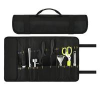 ds. distinctive style Sac à couteaux 10 emplacements plus 1 poche, Sac de rangement en toile pour couteaux de chef jusqu'à 30,5 cm