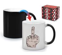 DS. DISTINCTIVE STYLE Tasse magique à changement de couleur pour sublimation en céramique avec doigt d'honneur 320 ml pour anniversaire, cadeau de Noël, 61957150815THOZACC