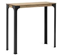 DS Dropshipping Table Mange Debout Iindustriel Vintage Bois et métal 110x39cm 108cm Haute