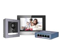 DS-KIS602 Kit d'interphone vidéo IP modulaire avec écran TFT coloré 7" Résolution vidéo 1080p, couverture grand angle, microphone et haut-parleur intégrés, annulation d'écho
