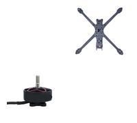 DS Lancer 7 MK1 de Cadre 7 Pouces avec Arm 6 mm T700 en Fibre de Carbone Compatible avec Les modèles de Drones Modèles quadcoptères Modèles d'UAV(Frame and 4 Motors)