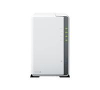 DS223j Station de disque NAS 2 baies (Realtek RTD1619B 4 cœurs 1,7 GHz, 1 Go de RAM DDR4, 1 x RJ-45 1 GbE), 16 To avec 2 disques durs Synology Plus Series 8 To (HAT3310-8T)