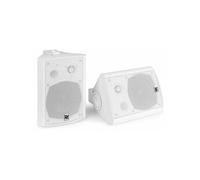 Power Dynamics DS50AW Enceintes Bluetooth 2 Voies 100 Watts, Blanc, 5,25", Livré par Paire avec Étrier de Fixation, Utilisation Intérieur ou Extérieur, Actif/Passif, Prise 3,5mm AUX