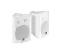 Power Dynamics DS65MB Enceintes Bluetooth 2 Voies 125 Watts, Blanc, 6,5", Livré par Paire avec Étrier de Fixation, Utilisation Intérieur ou Extérieur, Actif/Passif, Prise 3,5mm AUX