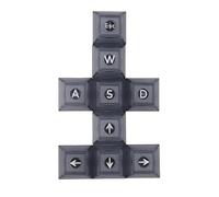 DSA Capuchon transparent pour clavier mécanique MX Clavier mécanique UV 9 touches ESC WASD Direction ABS Blanc Rouge Bleu Noir