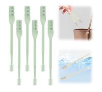 DSACL Lot de 6 coupe-poils nasaux, couteau manuel portable pour homme et femme, outil d'épilation du nez rotatif à 360°, cadeau essentiel pour Halloween, Noël (vert)