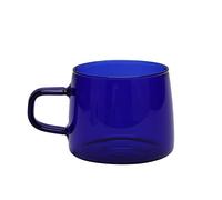 Dsacxixai Tasse a Cafe. Résistant à la Chaleur et au Froid Verre à Café en Verre Borosilicaté 350ml pour Café Thé Lait Idéal pour Cafés Bars Restaurants et Maisons (Blue)