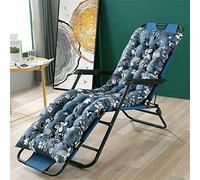DSAoTeng Coussin de rechange épais pour chaise longue, banc de jardin, chaise à bascule pour intérieur et extérieur, jardin, terrasse (bleu-noir, 48 x 170 cm)