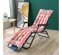 DSAoTeng Coussin de rechange épais pour chaise longue, banc de jardin, chaise à bascule pour intérieur et extérieur, jardin, terrasse (fleurs roses, 48 x 150 cm)