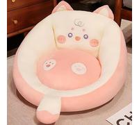 DSAoTeng Coussin de siège en forme d'animal - Coussin de sol en forme de chat avec dossier, en peluche, doux, antidérapant et lavable pour jeux vidéo, bureau, chambre à coucher, salon, balcon (#2, 55