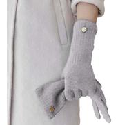 DSAoTeng Gants d'hiver longs en laine pour femme - Mitaines en cachemire de couleur unie pour écran tactile - Gants thermiques chauds et coupe-vent pour les activités de plein air par temps froid, #3