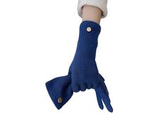 DSAoTeng Gants d'hiver longs en laine pour femme - Mitaines en cachemire de couleur unie pour écran tactile - Gants thermiques chauds et coupe-vent pour les activités de plein air par temps froid, #7