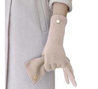 DSAoTeng Gants d'hiver longs en laine pour femme - Mitaines en cachemire de couleur unie pour écran tactile - Gants thermiques chauds et coupe-vent pour les activités de plein air par temps froid, #1