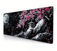DSAoTeng Grand tapis de souris de jeu pour ordinateur - Encre chinoise paysage lisse - Base antidérapante en caoutchouc naturel - Pour le travail, les jeux, le bureau, la maison (#11, 300 x 700 x 3 cm