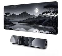 DSAoTeng Grand tapis de souris de jeu pour ordinateur - Encre chinoise paysage lisse, base antidérapante en caoutchouc naturel, tapis de souris pour clavier, pour le travail, les jeux, le bureau, la