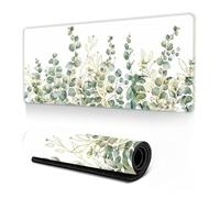 DSAoTeng Grand tapis de souris de jeu pour ordinateur - Motif de lignes florales et modernes - Base en caoutchouc antidérapante - Bords cousus - Long tapis de souris pour ordinateur portable - Pour